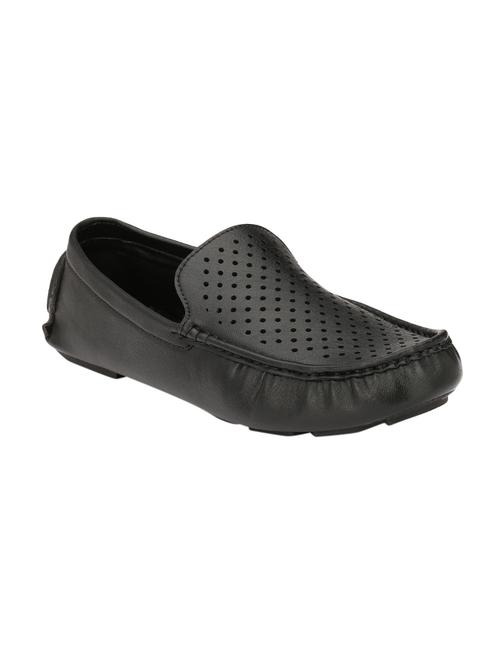 black leatherette slip on loafer - 14553519 - Very Small Image - 1