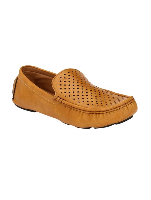 tan leatherette slip on loafer - 14553520 - Very Small Image - 1