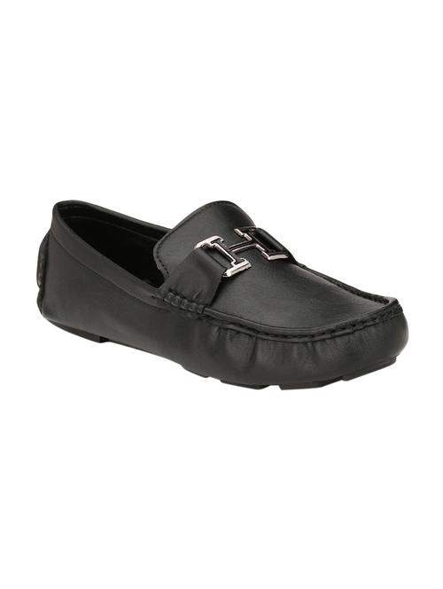 black leatherette slip on loafer - 14553523 - Very Small Image - 1