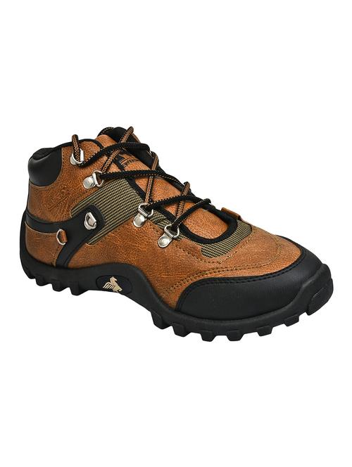 brown lace up trekking shoe - 14553631 - Very Small Image - 1