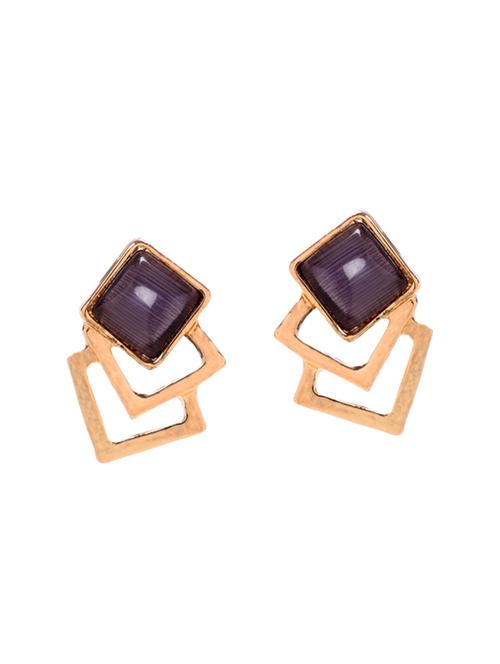 black metal studs earrings - 14554102 - Very Small Image - 1