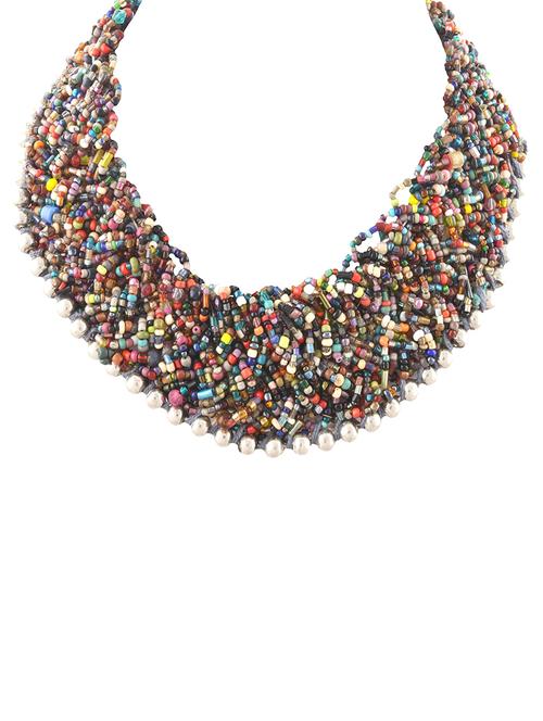 multi colored metal short necklace - 14554407 - Very Small Image - 1