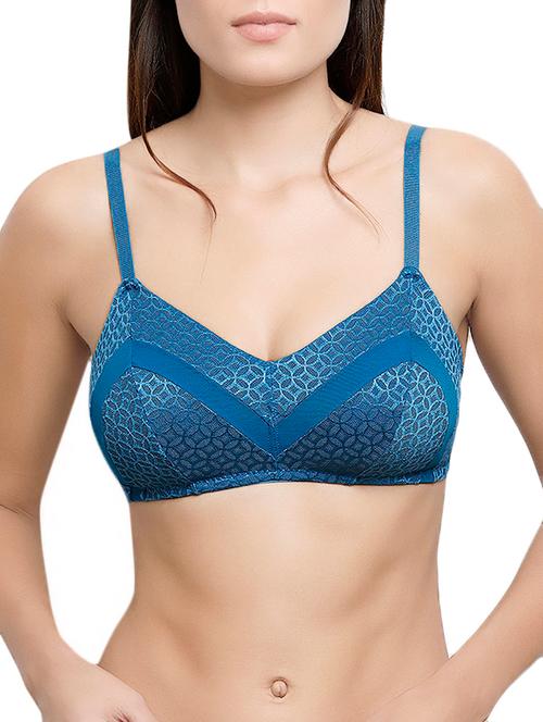 blue printed bra - 14554869 - Very Small Image - 1