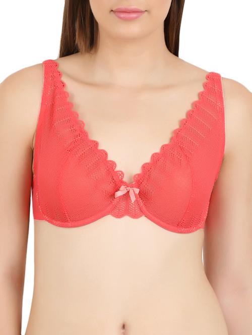 orange plunge bra - 14554910 - Very Small Image - 1