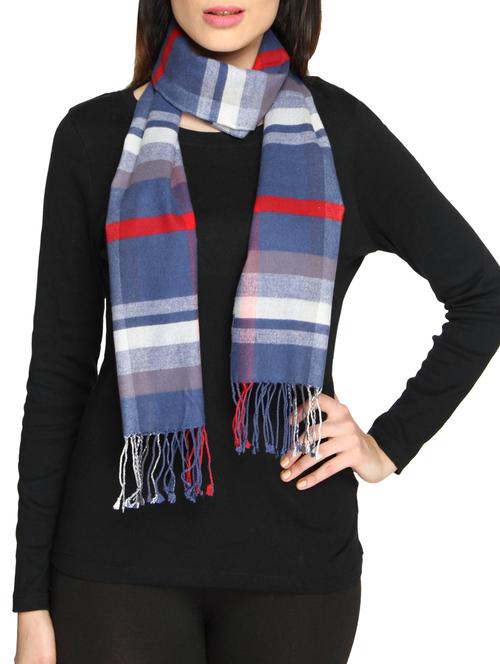 striped woven pure silk stole - 14555691 - Very Small Image - 1