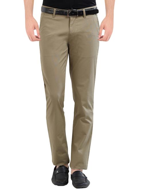 beige cotton chinos casual trousers - 14555864 - Very Small Image - 1