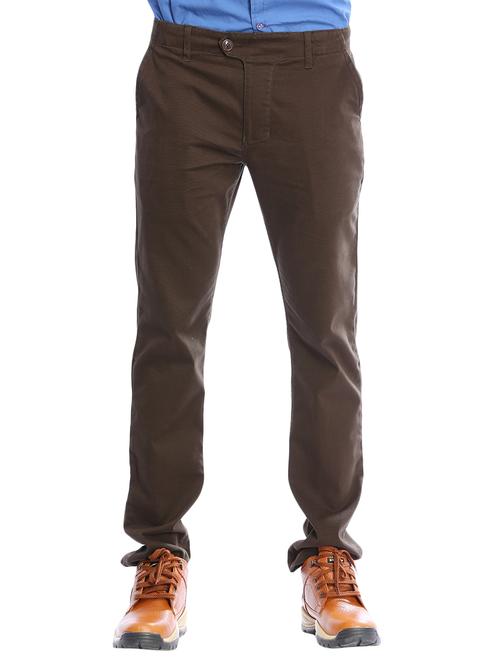 brown cotton chinos - 14555881 - Very Small Image - 1