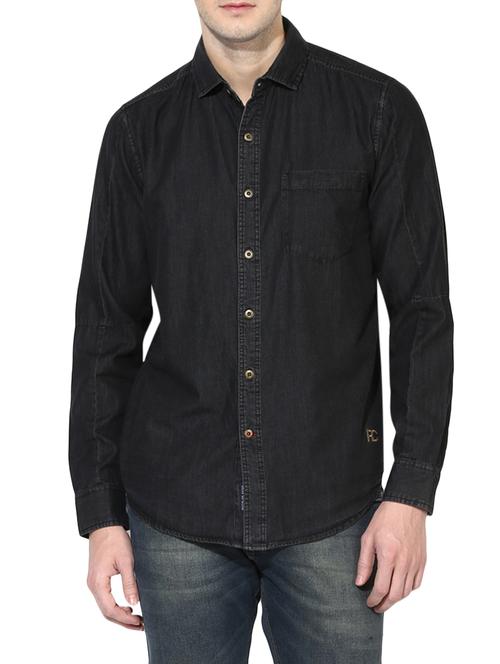 mens solid casual shirt - 14556229 - Very Small Image - 1