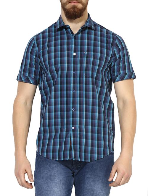 mens checks casual shirt - 14556312 - Very Small Image - 1