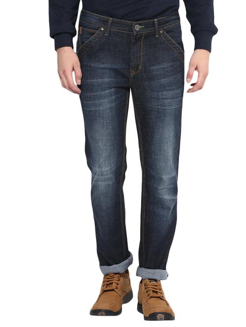 blue cotton washed jeans - 14556374 - Very Small Image - 1
