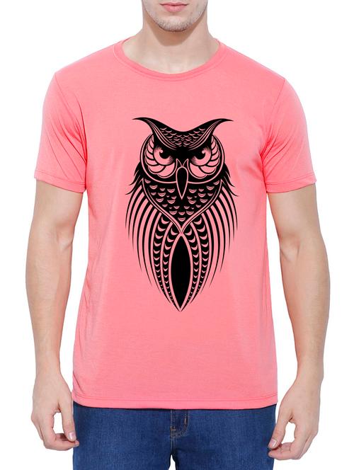 pink cotton chest print t-shirt - 14557098 - Very Small Image - 1