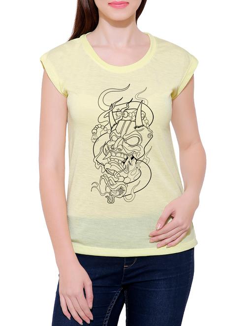 yellow cotton tee - 14557166 - Very Small Image - 1