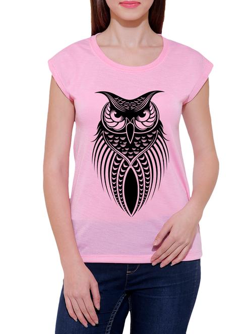 owl print cap sleeved tee - 14557187 - Very Small Image - 1