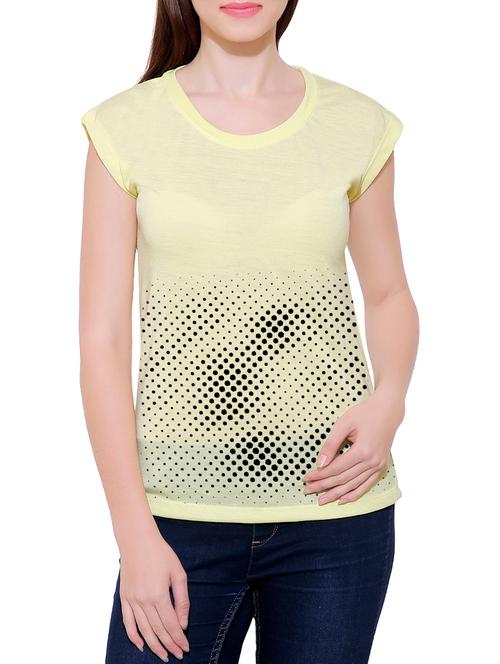 yellow cotton tee - 14557190 - Very Small Image - 1