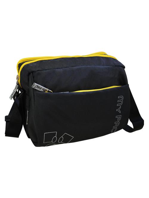 black polyester messenger bag - 14557245 - Very Small Image - 1