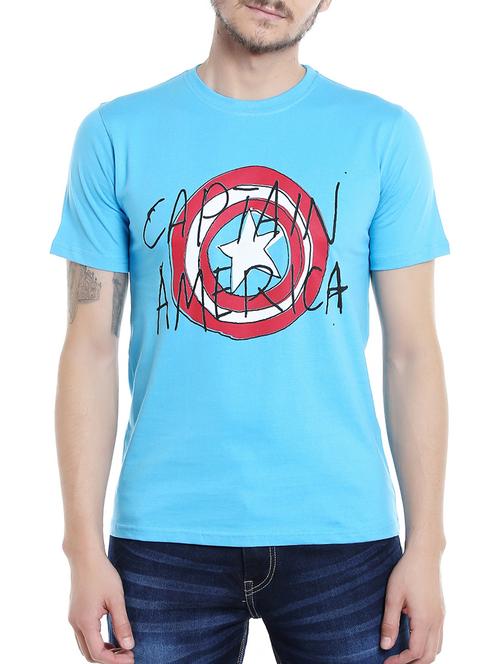 turquoise character print t-shirt - 14557728 - Very Small Image - 1