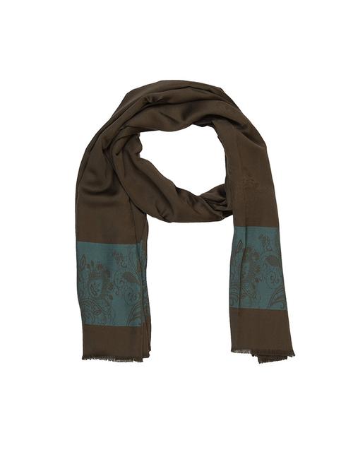 brown viscose stole - 14557787 - Very Small Image - 1