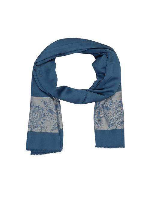 blue silk blend stole - 14557869 - Very Small Image - 1