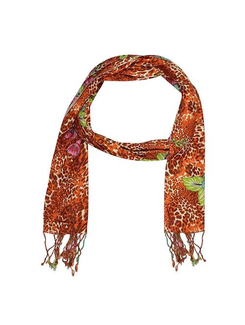 orange viscose stole - 14557920 - Very Small Image - 1