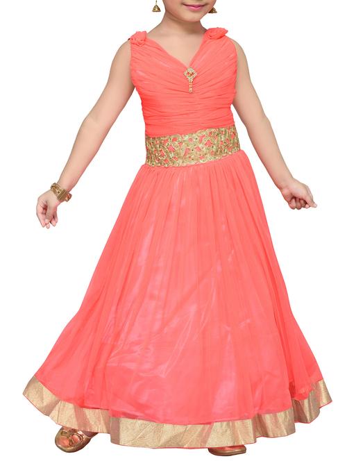pink net party gown - 14558044 - Very Small Image - 1