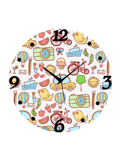 mdf circular analog wall clock - 14558090 - Very Small Image - 1