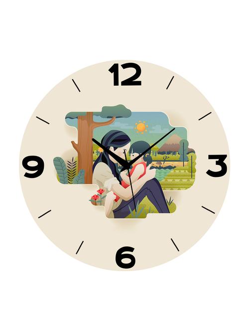 mdf circular analog wall clock - 14558501 - Very Small Image - 1