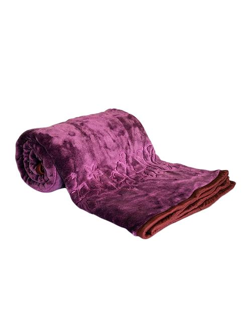 mink floral double bed blanket - 14559151 - Very Small Image - 1