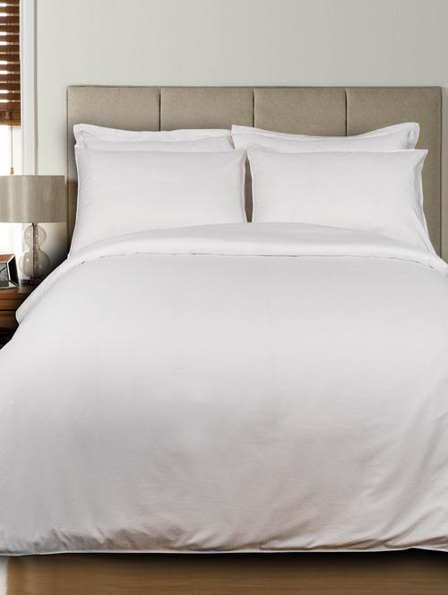 cotton 250 tc solid single bed sheet with pillow cover - 14559483 - Very Small Image - 1