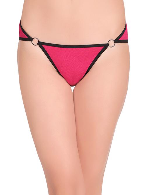 pink solid bikini panty - 14559694 - Very Small Image - 1