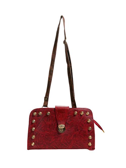 red leatherette regular sling bag - 14559943 - Very Small Image - 1