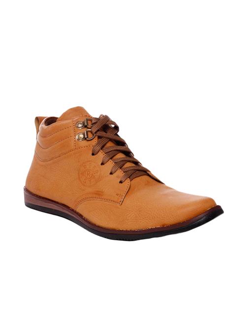 brown leatherette lace up shoe - 14561755 - Very Small Image - 1