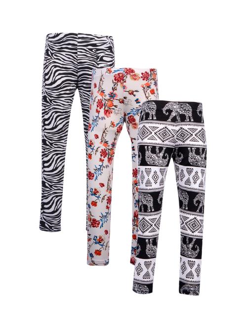 lil orchids printed cotton legging set of 3 - 14562462 - Very Small Image - 1