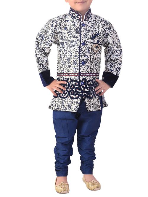 blue cotton kurta set - 14562517 - Very Small Image - 1