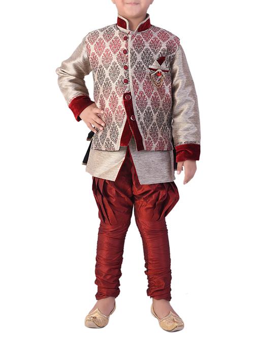 red cotton kurta set - 14562527 - Very Small Image - 1