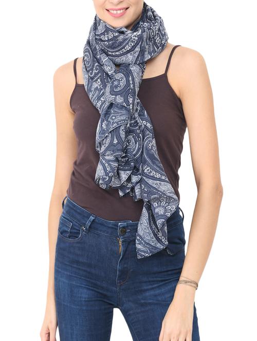 blue polyester stole - 14564643 - Very Small Image - 1