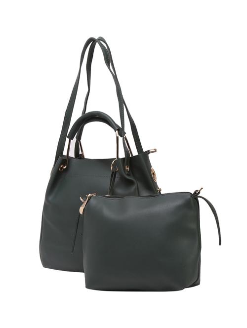 green leatherette regular handbag - 14566480 - Very Small Image - 1
