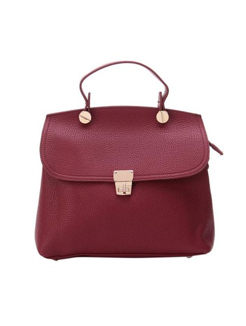 maroon leatherette handbag - 14566584 - Very Small Image - 1