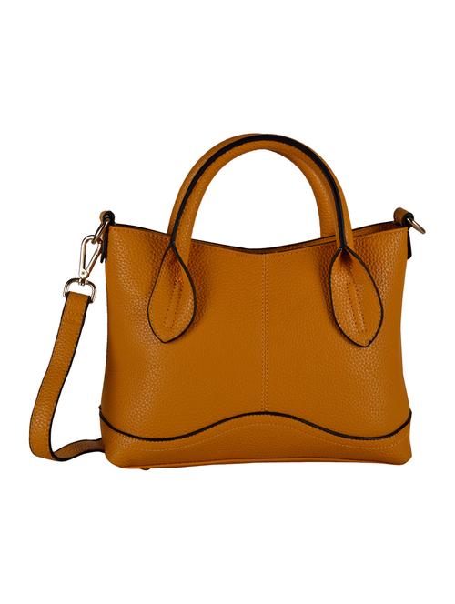 yellow leatherette handbag - 14566609 - Very Small Image - 1