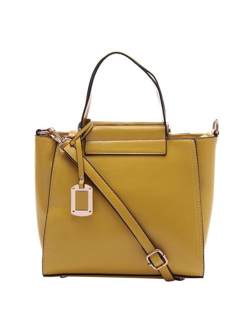 yellow leatherette handbag - 14566623 - Very Small Image - 1