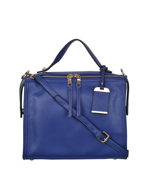 blue leatherette handbag - 14566627 - Very Small Image - 1