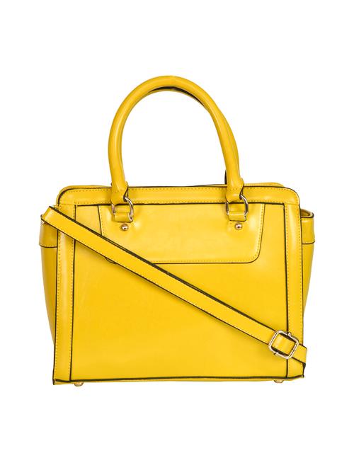yellow leatherette handbag - 14566663 - Very Small Image - 1