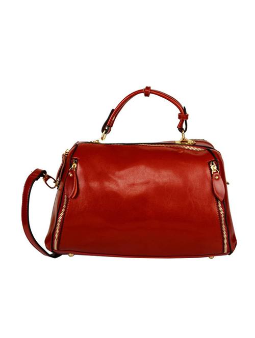 red leatherette handbag - 14566665 - Very Small Image - 1
