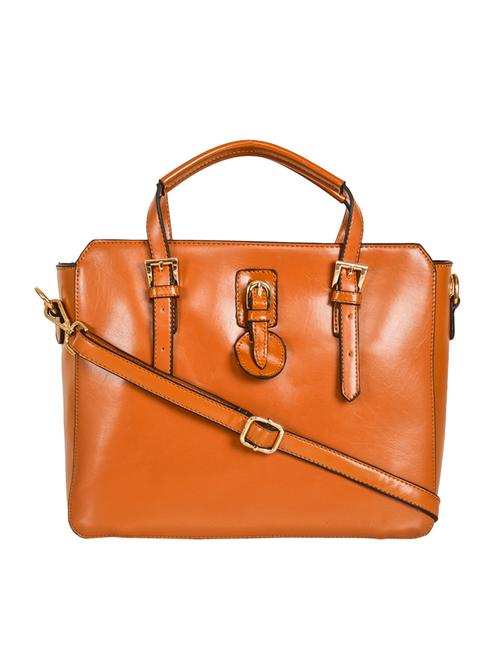 tan leatherette handbag - 14566669 - Very Small Image - 1