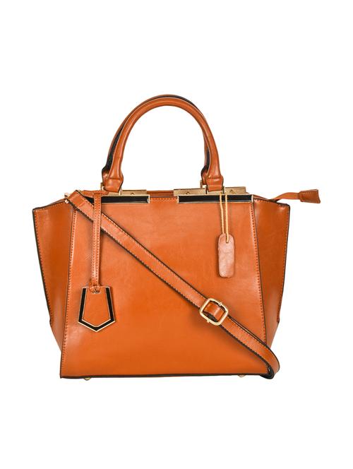 tan leatherette handbag - 14566670 - Very Small Image - 1