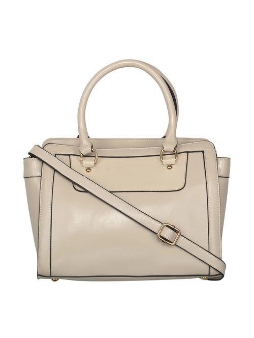 cream leatherette handbag - 14566682 - Very Small Image - 1