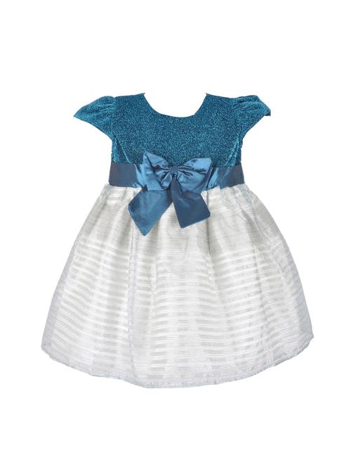 blue polyester frock - 14566879 - Very Small Image - 1