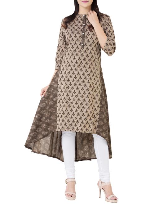 printed high-low kurta - 14567809 - Very Small Image - 1