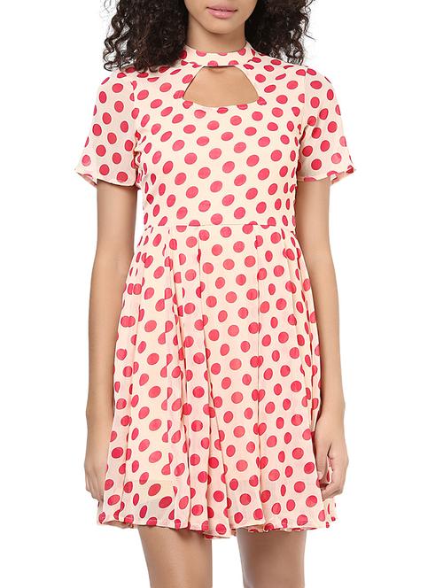 red fit & flare dress - 14567851 - Very Small Image - 1