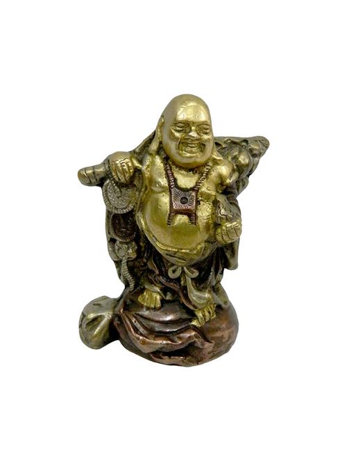 decorative brass statue of laughing buddha handicrafts product - 14569504 - Very Small Image - 1