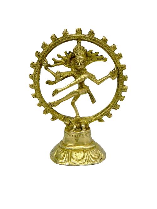 decorative brass statue of natraja handicrafts product - 14569512 - Very Small Image - 1